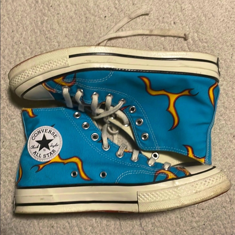Blue flame golf wang converse